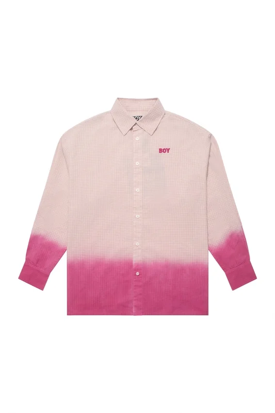 Camisa a cuadros con efecto dip dye