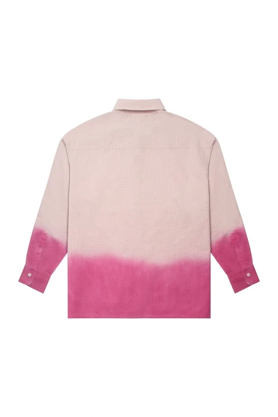 Camisa a cuadros con efecto dip dye