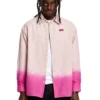 Camisa a cuadros con efecto dip dye