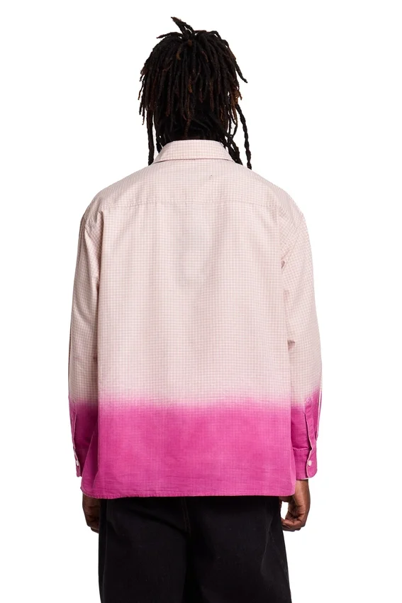 Camisa a cuadros con efecto dip dye