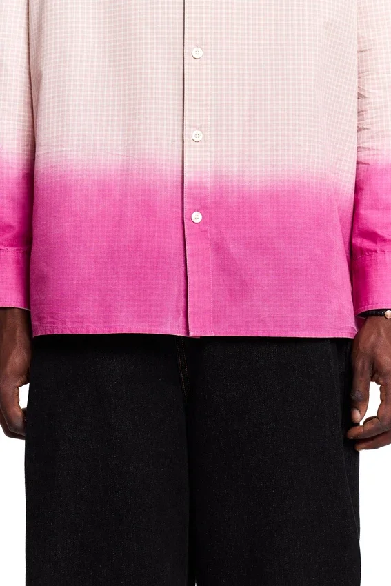 Camisa a cuadros con efecto dip dye
