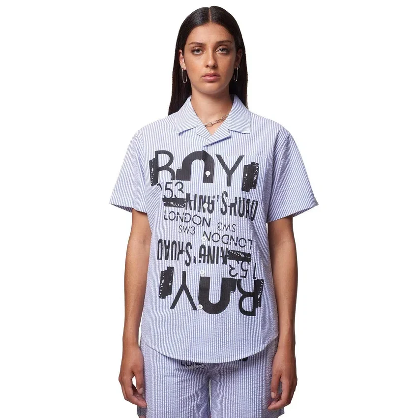 Camisa BOY Kr de seersucker