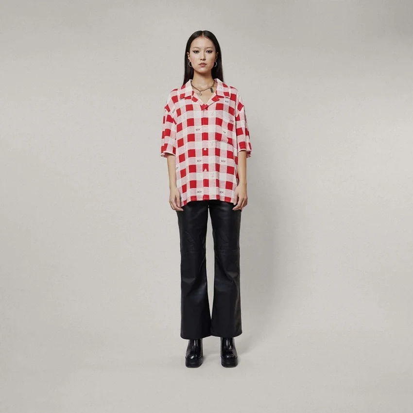 Camisa de resort «Gingham Bunny» de Playboy x BOY