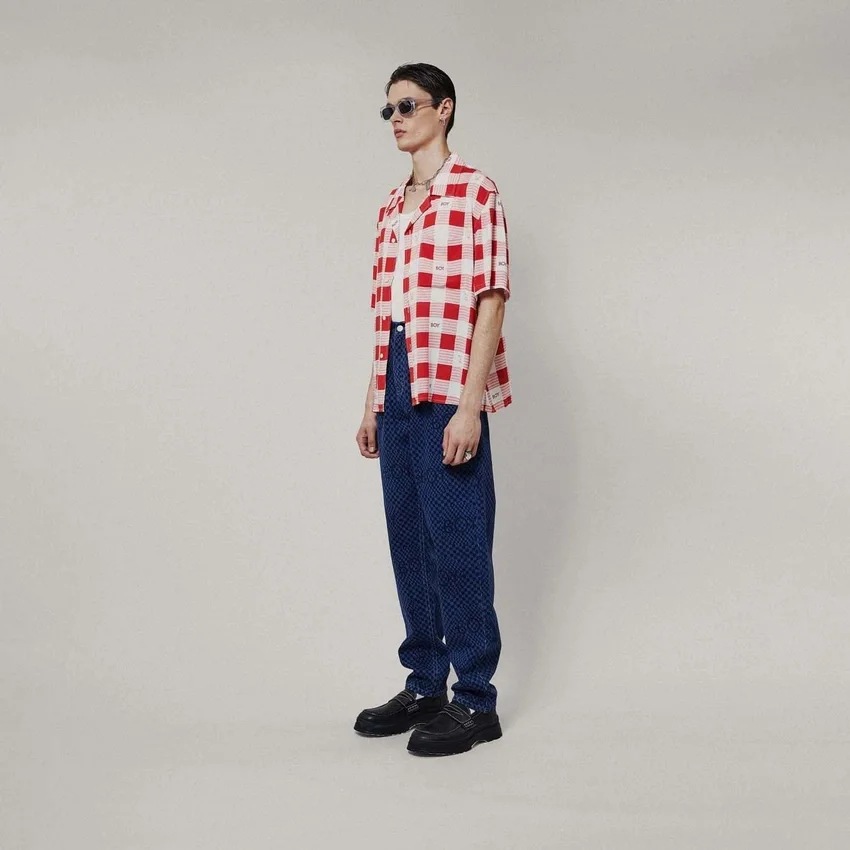 Camisa de resort «Gingham Bunny» de Playboy x BOY