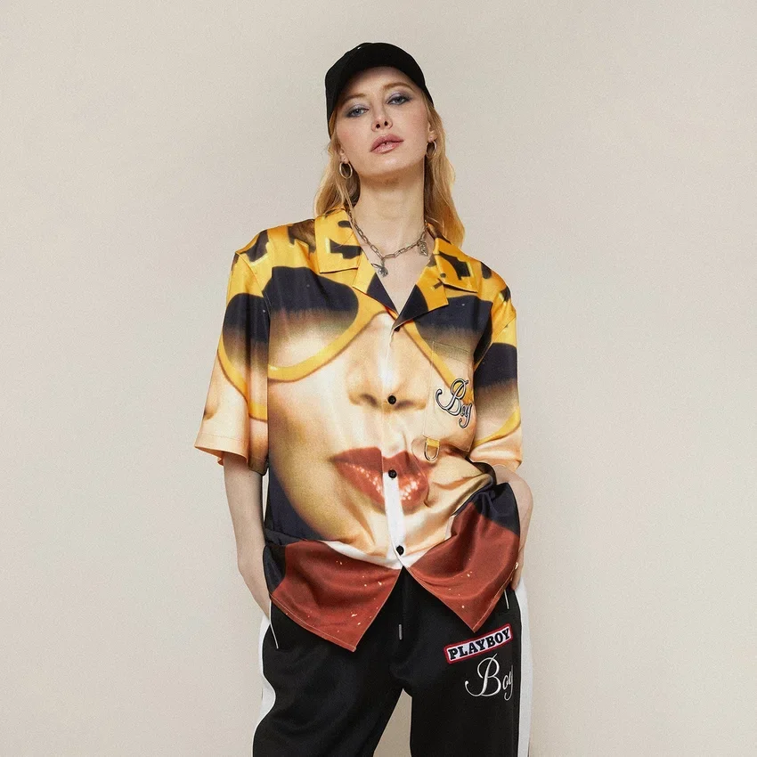 Camisa de resort Playboy x BOY Cover