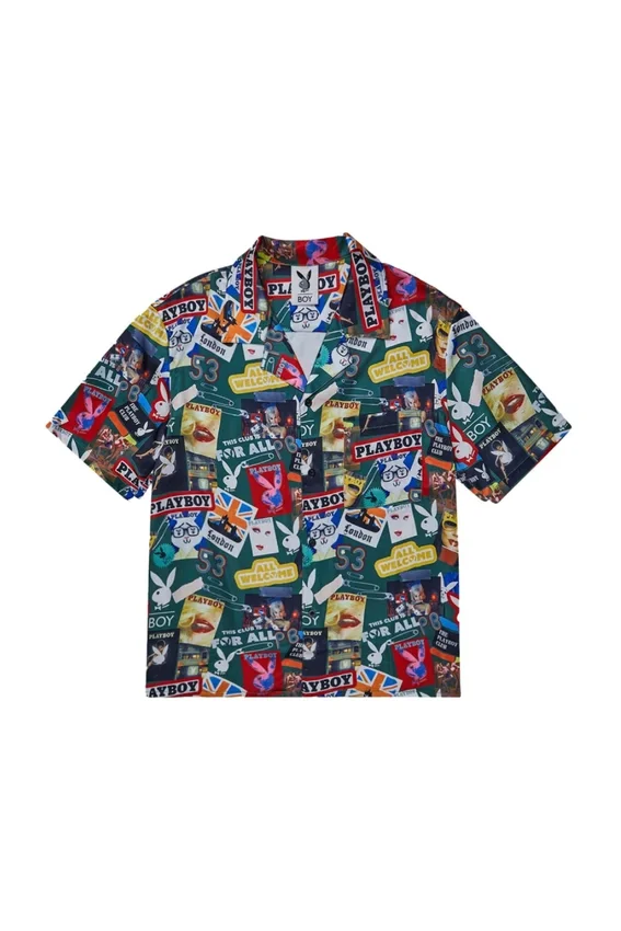 Camisa de resort «Playboy x BOY Scrapbook»