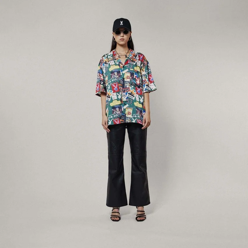 Camisa de resort «Playboy x BOY Scrapbook»