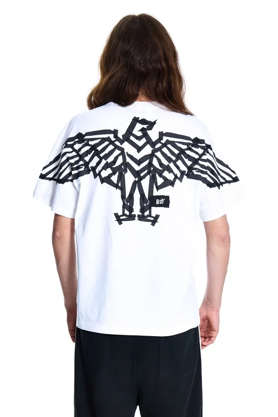 Camiseta BOY Tape con estampado de águila en la espalda