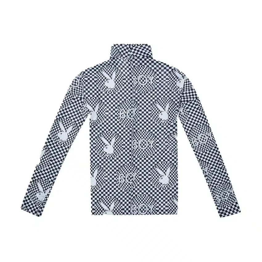 Camiseta de malla «Vortex» con estampado de tablero de ajedrez de Playboy x BOY