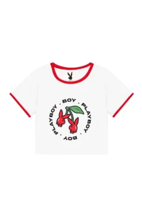 Camiseta «Double Cherry Ringer» de Playboy x BOY