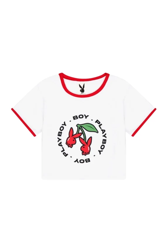 Camiseta «Double Cherry Ringer» de Playboy x BOY