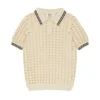 Camiseta polo de punto de malla abierta