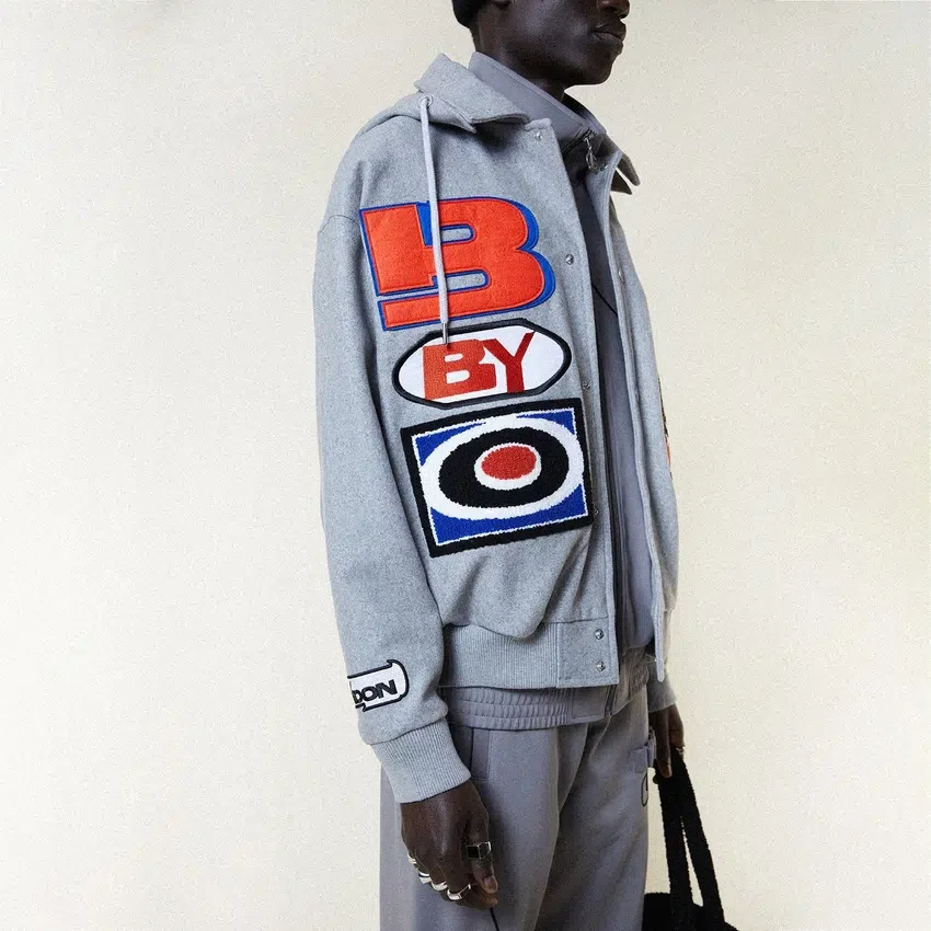 Chaqueta bomber «Moto Sticker» estilo universitario
