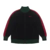 Chaqueta de chándal negra de punto de ganchillo