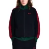 Chaqueta de chándal negra de punto de ganchillo