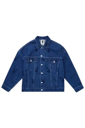 Chaqueta vaquera de tablero de ajedrez Playboy x BOY