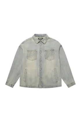 Chaqueta vaquera desgastada con láser