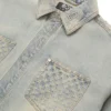 Chaqueta vaquera desgastada con láser