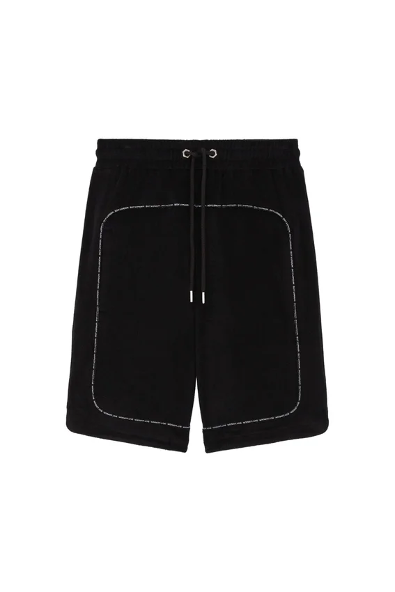 Pantalones cortos de rizo con cremallera