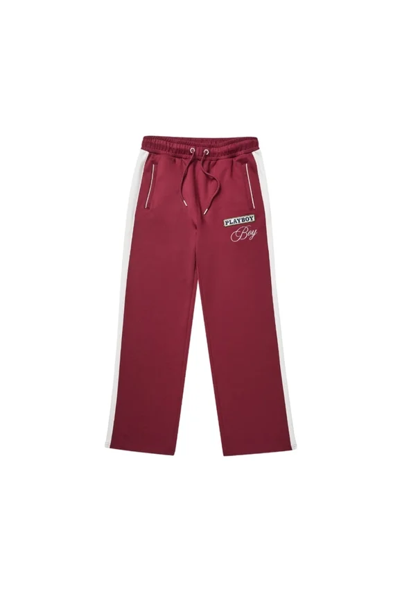 Pantalones de chándal de nailon de pierna ancha Playboy x BOY