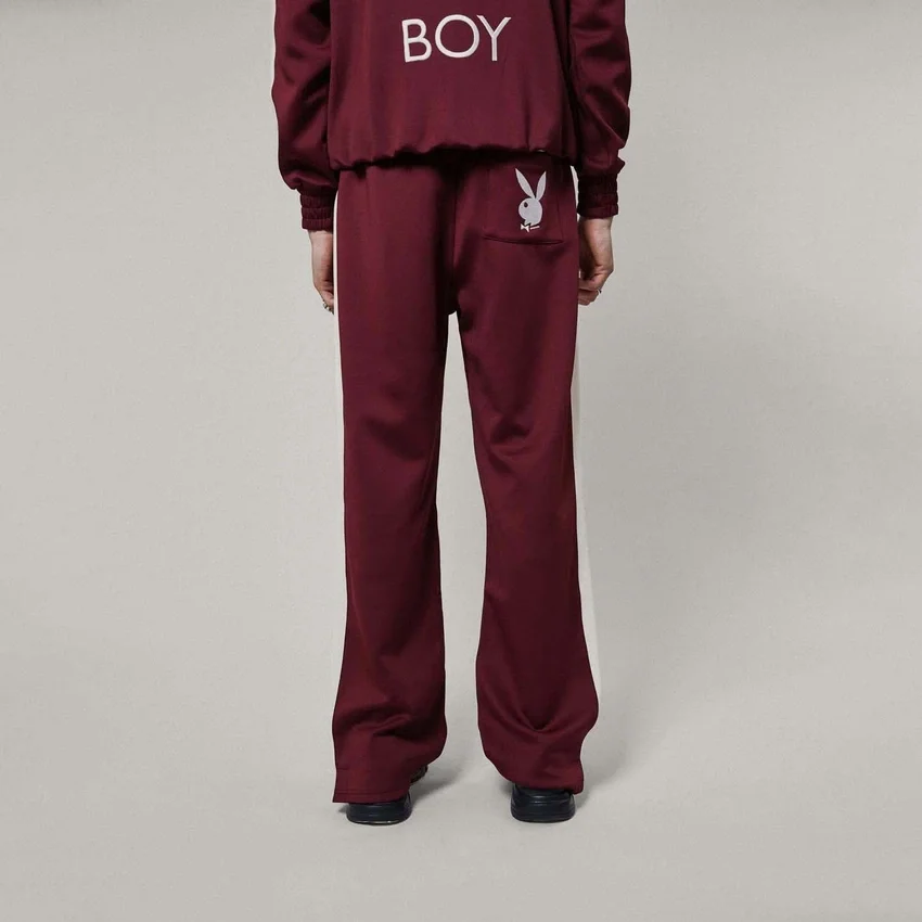 Pantalones de chándal de nailon de pierna ancha Playboy x BOY