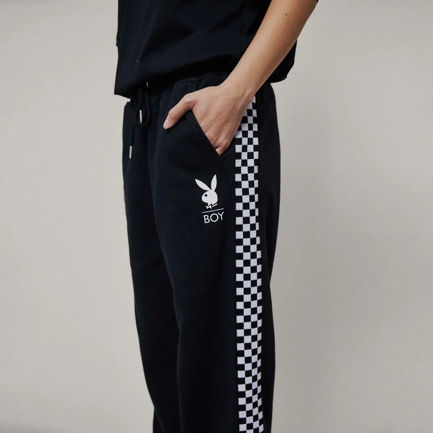 Pantalones de joggers Playboy x BOY Checkerboard Vortex