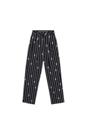 Pantalones de rayas finas Playboy x BOY Bunny