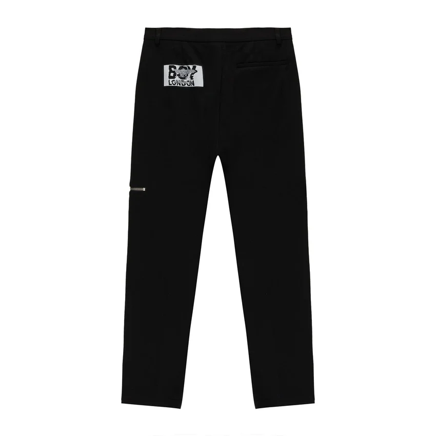 Pantalones entallados de jersey con cremallera