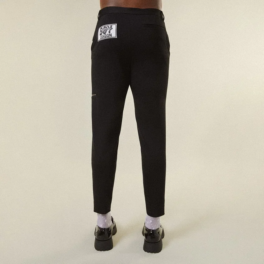 Pantalones entallados de jersey con cremallera
