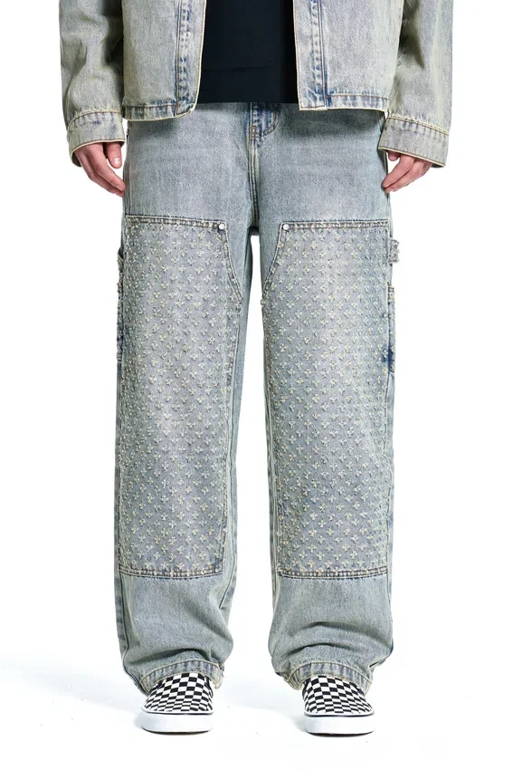 Pantalones vaqueros desgastados con láser