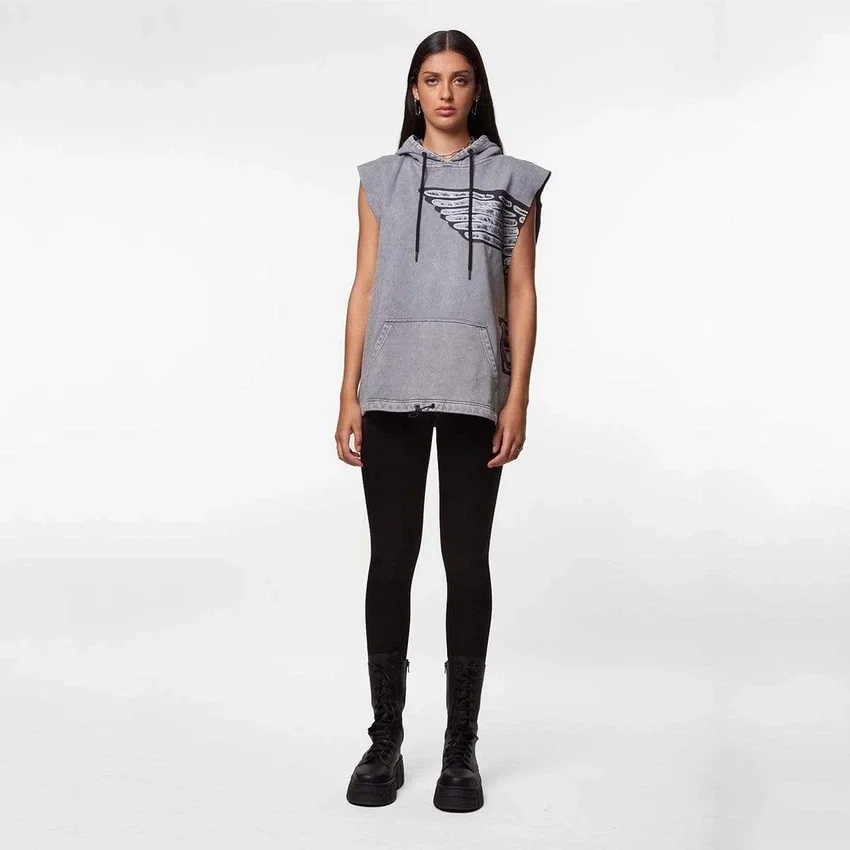 Sudadera con capucha de manga corta «Stencil»