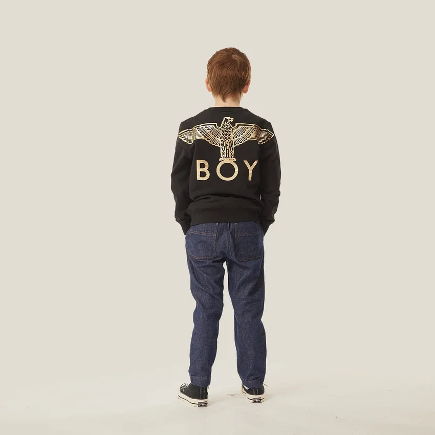 Sudadera infantil con estampado del águila de BOY en la espalda